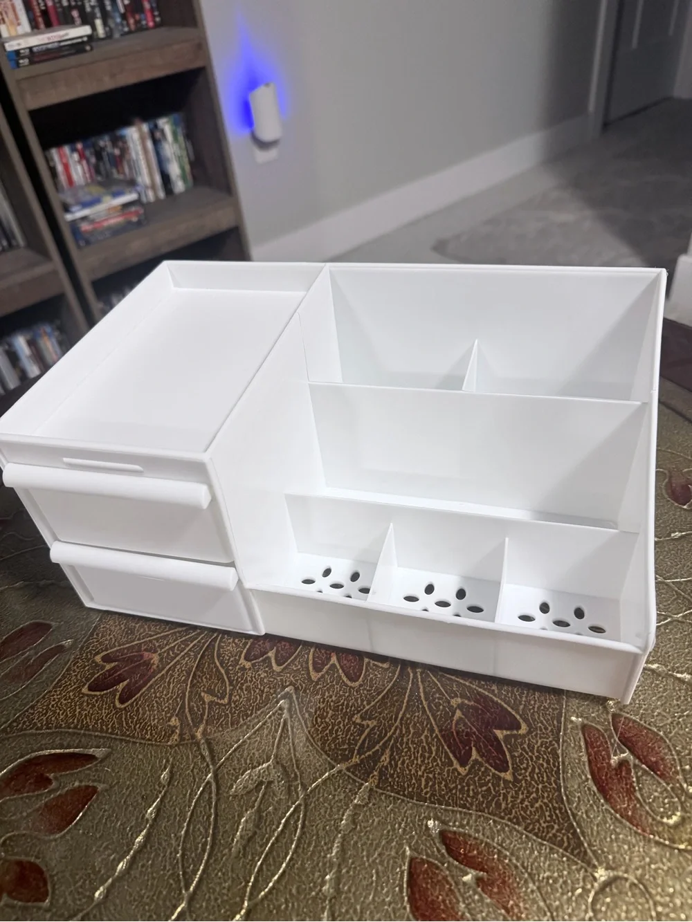 White Modular Desk Organizer/Cosmetic - Multi-Compartment Storage